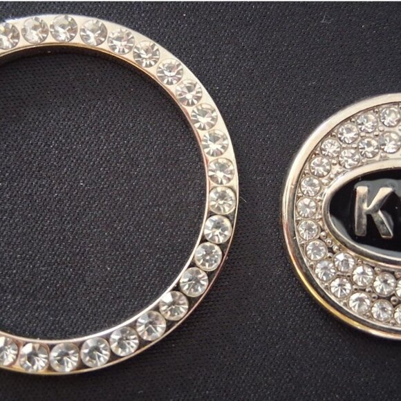 2pc. Metal Car Push Start Button Rhinestone Ring And Cap/Car Bling/Car interior - Picture 2 of 2